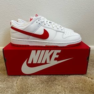 Nike Dunk Low Retro NIB
White Picante Red